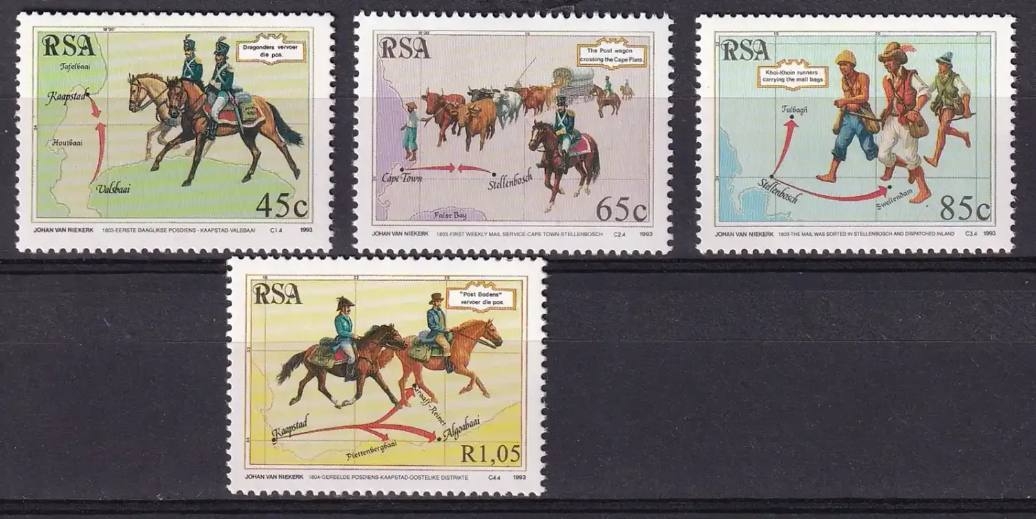 South Africa 1993 National Stamp Day - Early 19th Century Postal Services (4v)-MNH(**)