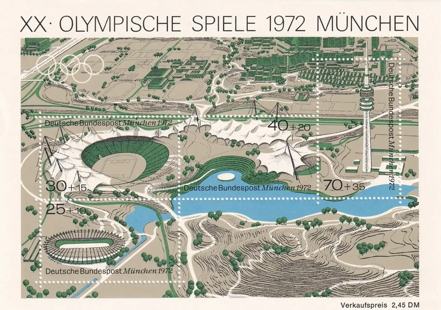 Germany 1972 Olympic Games - Munich, Germany (ss/4v). MNH(**) Germany 1972 Olympic Games - Munich, Germany (ss/4v). MNH(**)