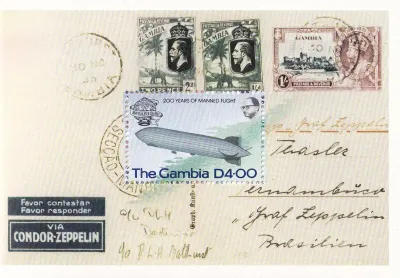 Gambia 1983 Booklet - 200 Years of Manned Flight. Airplane, Space. MNH(**)