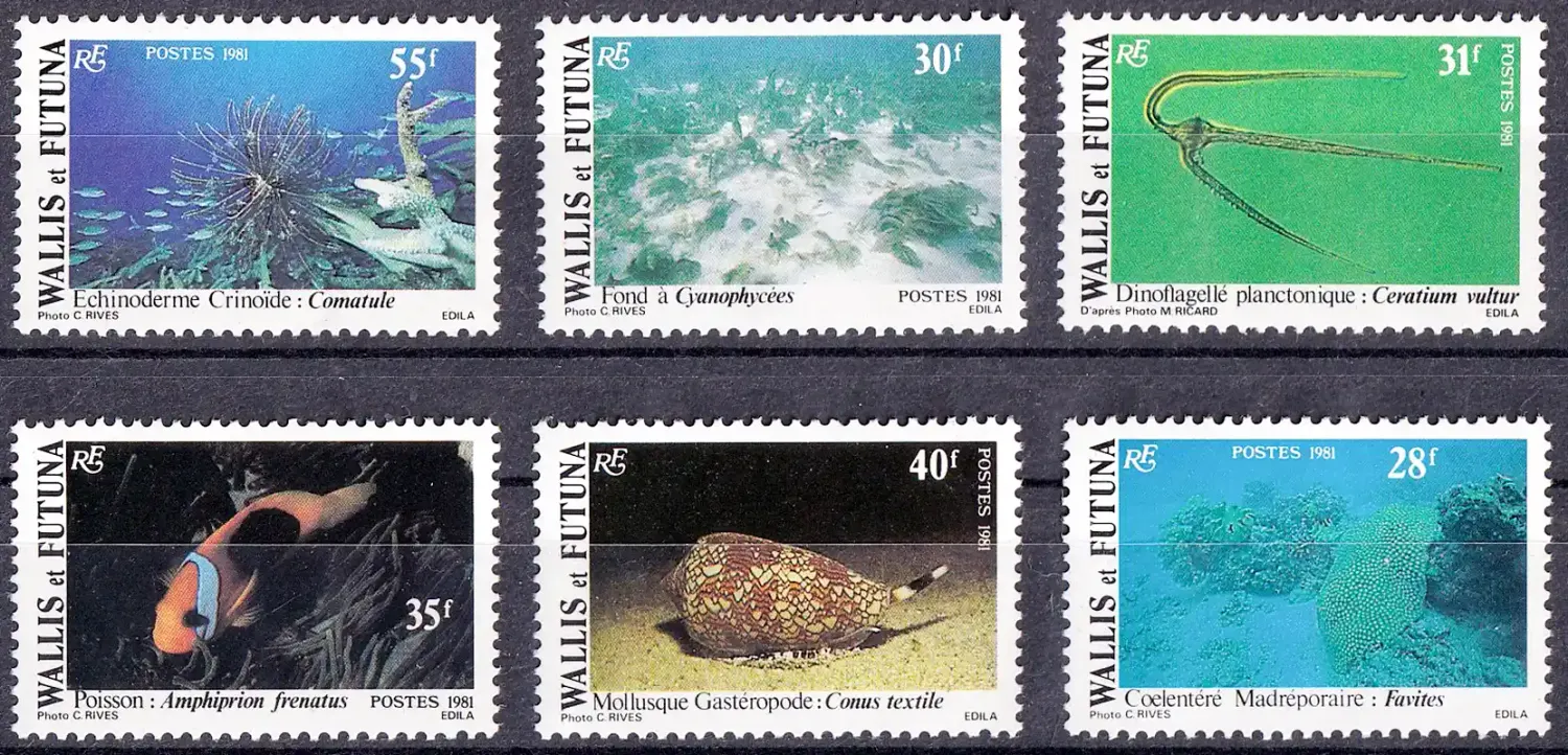 Wallis and Futuna Islands 1981 Undersea Fauna (6v). MNH(**) Wallis and Futuna Islands 1981 Undersea Fauna (6v). MNH(**)