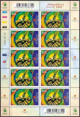 South Africa 2002 World Summit on Sustainable Development. Full Sheets x 3. MNH(**)