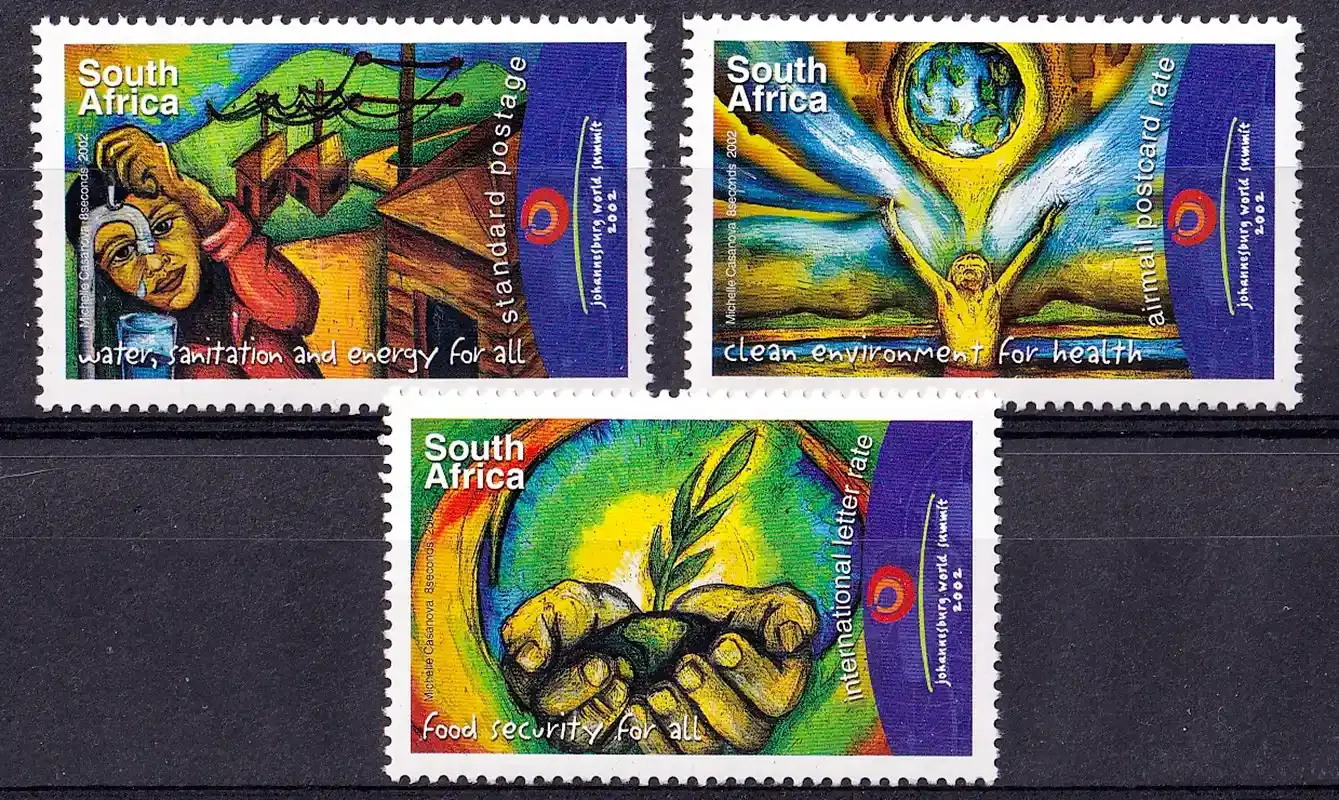 South Africa 2002 World Summit on Sustainable Development (3v). MNH(**)