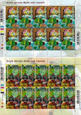 South Africa 2001 South African Myths and Legends. Full Sheets x 5. MNH(**)