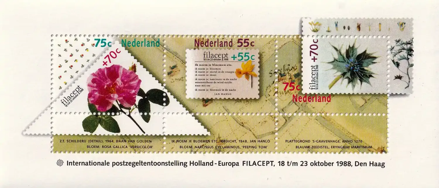 Netherlands 1988 International stamps Exhibition "FILACEPT '88" - The Hague (ss/3v) MNH(**)