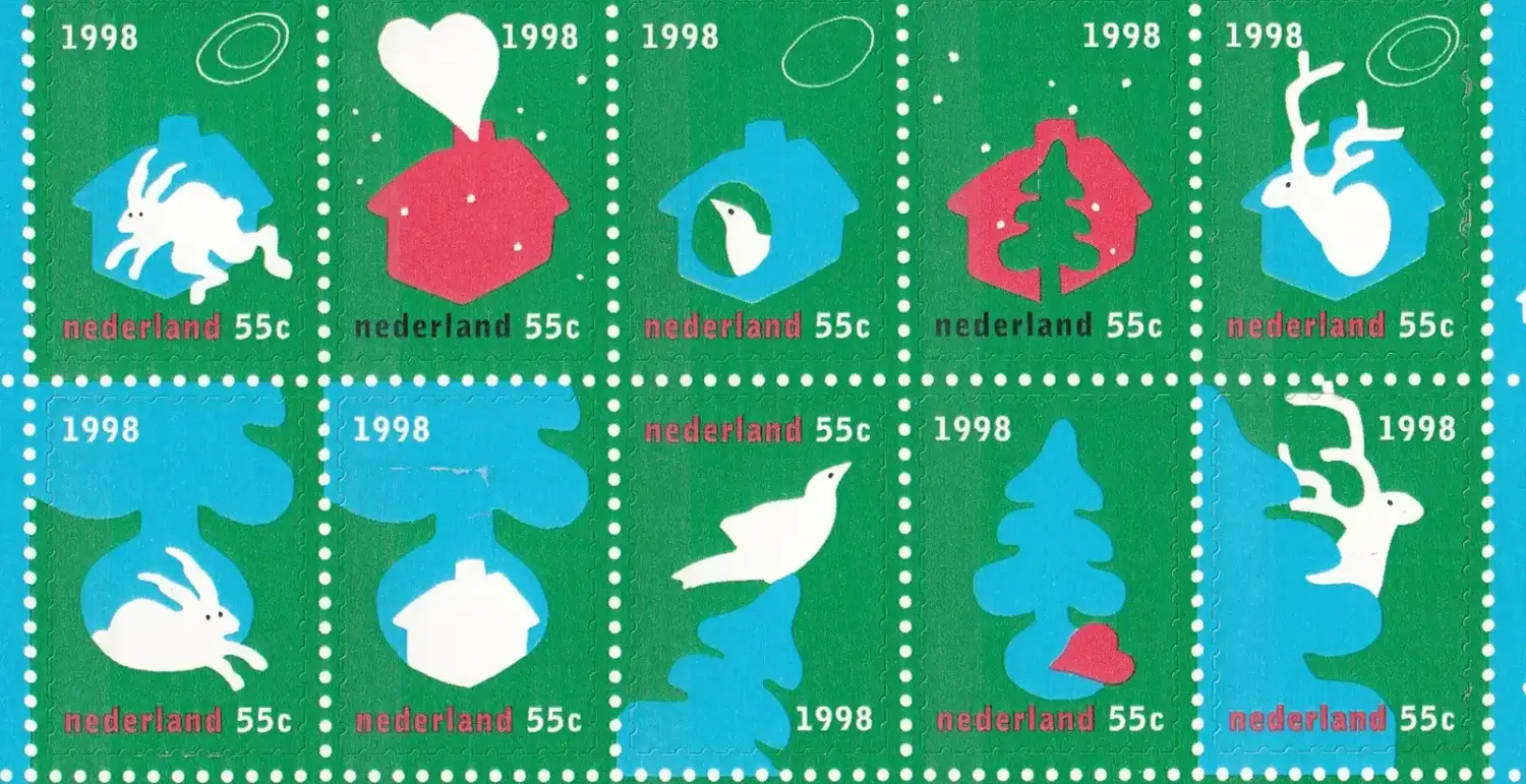 Netherlands 1998 December Stamps - Self-adhesive (20v) MNH(**) Netherlands 1998 December Stamps - Self-adhesive (20v) MNH(**)