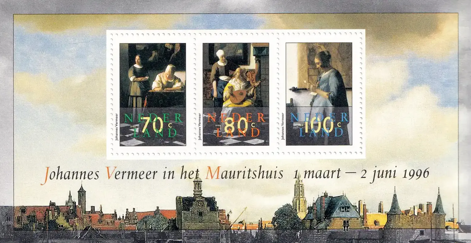 Netherlands 1996 Johannes Vermeer Paintings (ss/3v) MNH(**) Netherlands 1996 Johannes Vermeer Paintings (ss/3v) MNH(**)