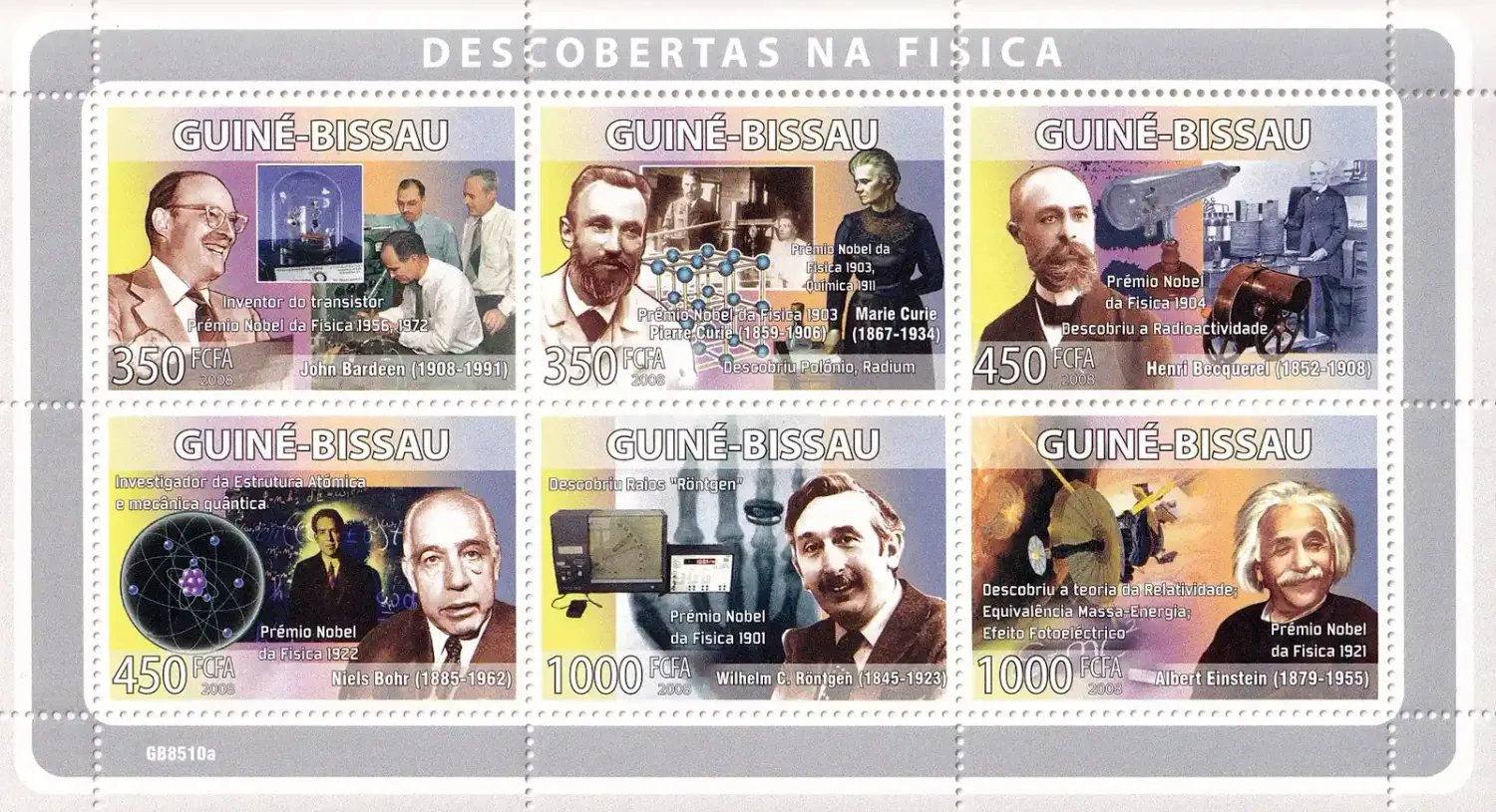 Guinea-Bissau 2008 Physics Descriptors. (ss/v6)-MNH (**)