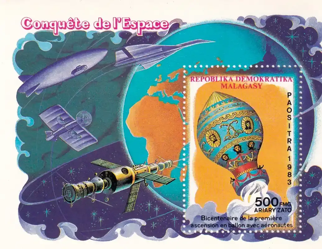 Madagascar 1983 The 200th Anniv of Aviation. (ss/1v)-MNH(**) Madagascar 1983 The 200th Anniv of Aviation. (ss/1v)-MNH(**)