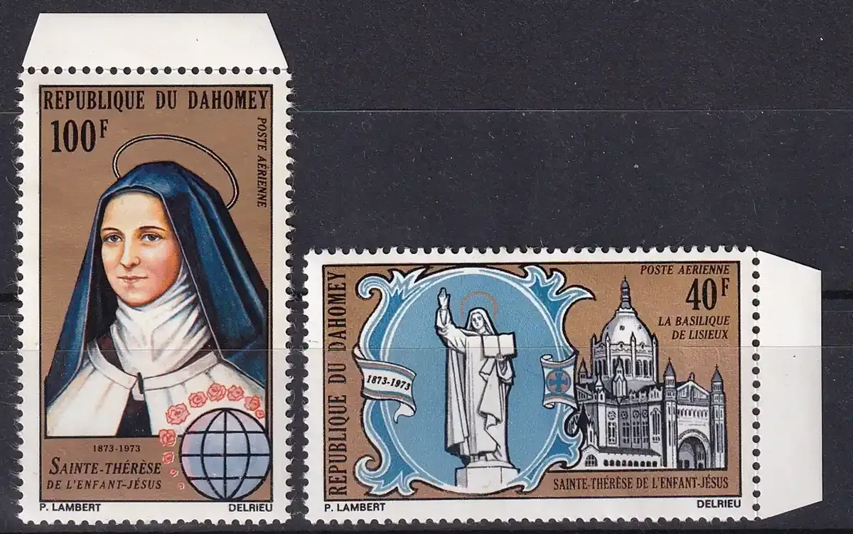 Dahomey 1973 Airmail - The 100th Anniv of the Birth of St. Therese of Lisieux. MNH(**) Dahomey 1973 Airmail - The 100th Anniv of the Birth of St. Therese of Lisieux. MNH(**)