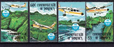 Dominica 1984 The 40th Anniv of International Civil Aviation Organization (4v)-MNH (**)
