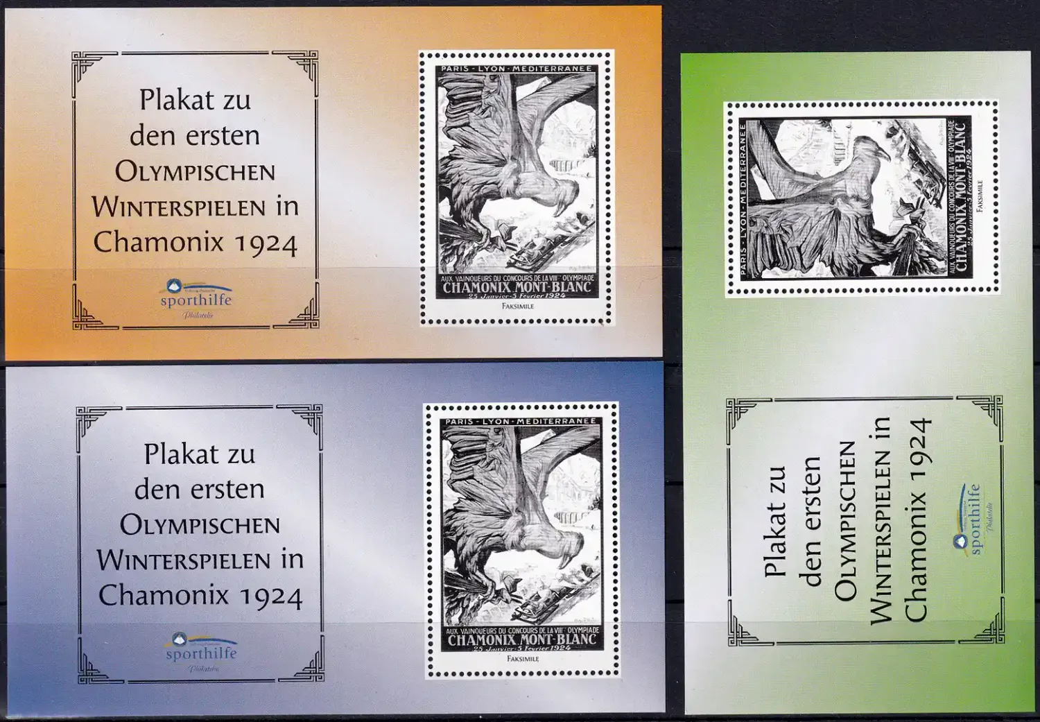 Germany 1967 GERMAN SPORTS AID OLYMPIC COMMITTEE S/S OLYMPICS CHAMONIX 1924 EAGLE. MNH(**) Germany 1967 GERMAN SPORTS AID OLYMPIC COMMITTEE S/S OLYMPICS CHAMONIX 1924 EAGLE. MNH(**)