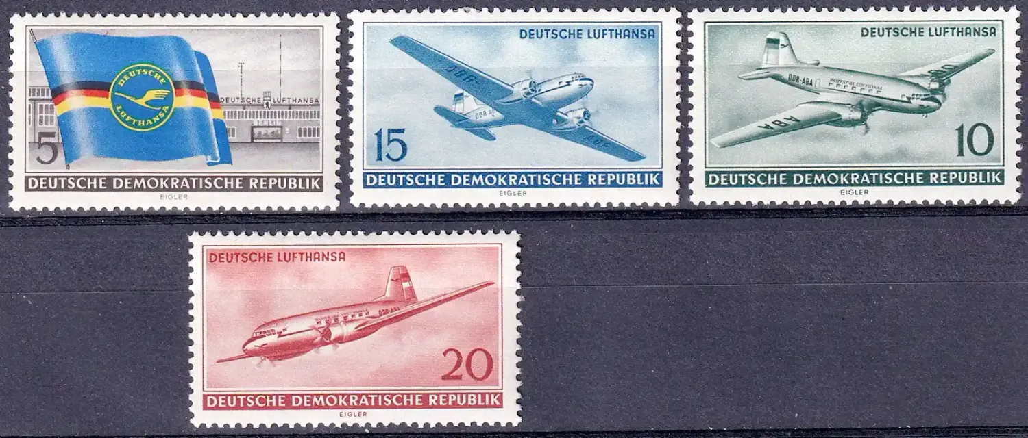 Germany East (DDR) 1956 Lufthansa, Airplanes. MNH (**)