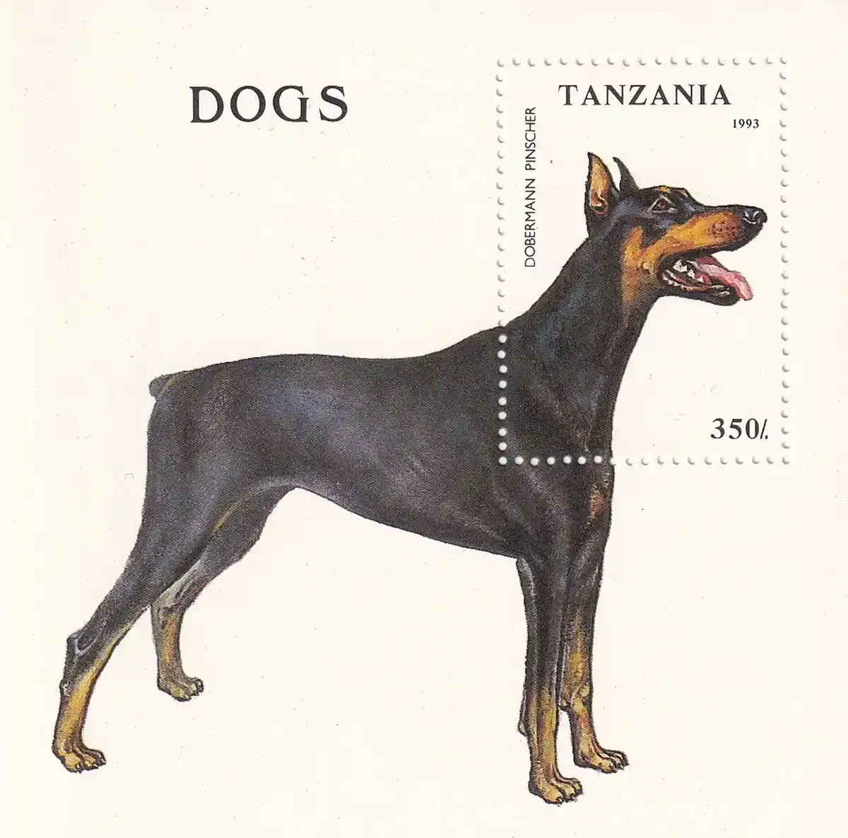 Tanzania 1993 Dogs (ss/1v). MNH(**) Tanzania 1993 Dogs (ss/1v). MNH(**)