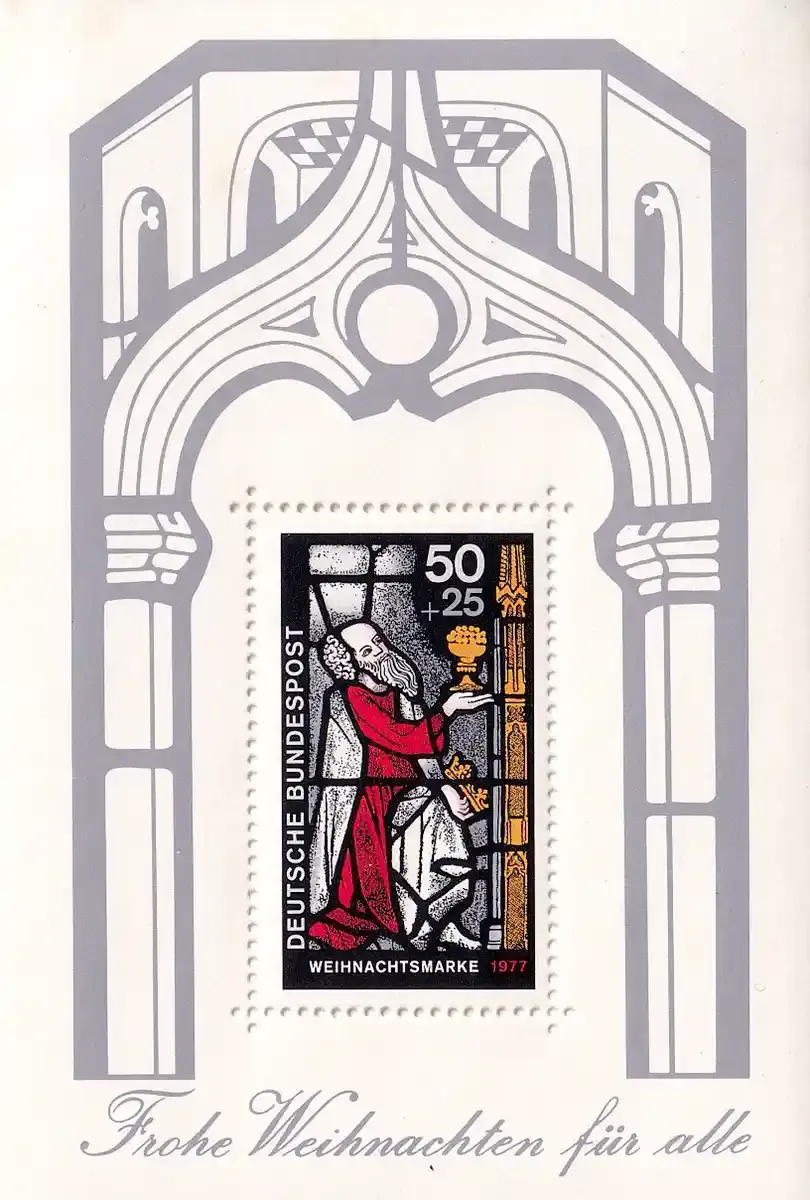 Germany 1977 Christmas Stamp (ss/1v). MNH(**) Germany 1977 Christmas Stamp (ss/1v). MNH(**)