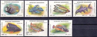 Madagascar 1994 Aquarium Fish (7v)-MNH(**) Madagascar 1994 Aquarium Fish (7v)-MNH(**)