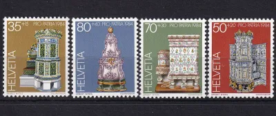 Switzerland 1984 Pro Patria - Tiled Stoves. MNH(**) Switzerland 1984 Pro Patria - Tiled Stoves. MNH(**)