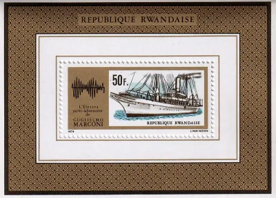 Rwanda 1974 The 100th Anniv of the Birth of Guglielmo Marconi, 1874-1937 (SS/v1). MNH(**) Rwanda 1974 The 100th Anniv of the Birth of Guglielmo Marconi, 1874-1937 (SS/v1). MNH(**)