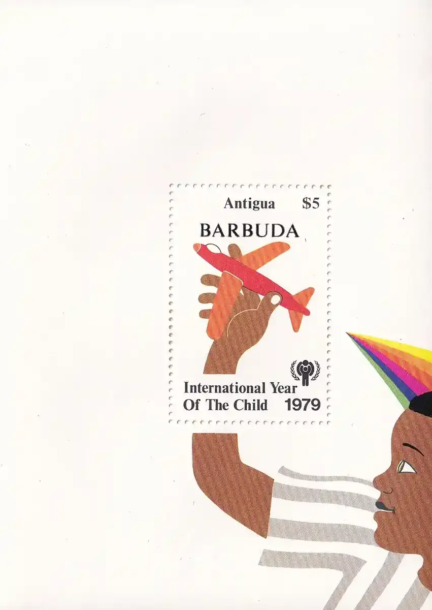 Barbuda 1979 Int Year of the Child - Antigua Postage Stamps Overprinted "BARBUDA" (SS/1v). MNH(**) Barbuda 1979 Int Year of the Child - Antigua Postage Stamps Overprinted "BARBUDA" (SS/1v). MNH(**)