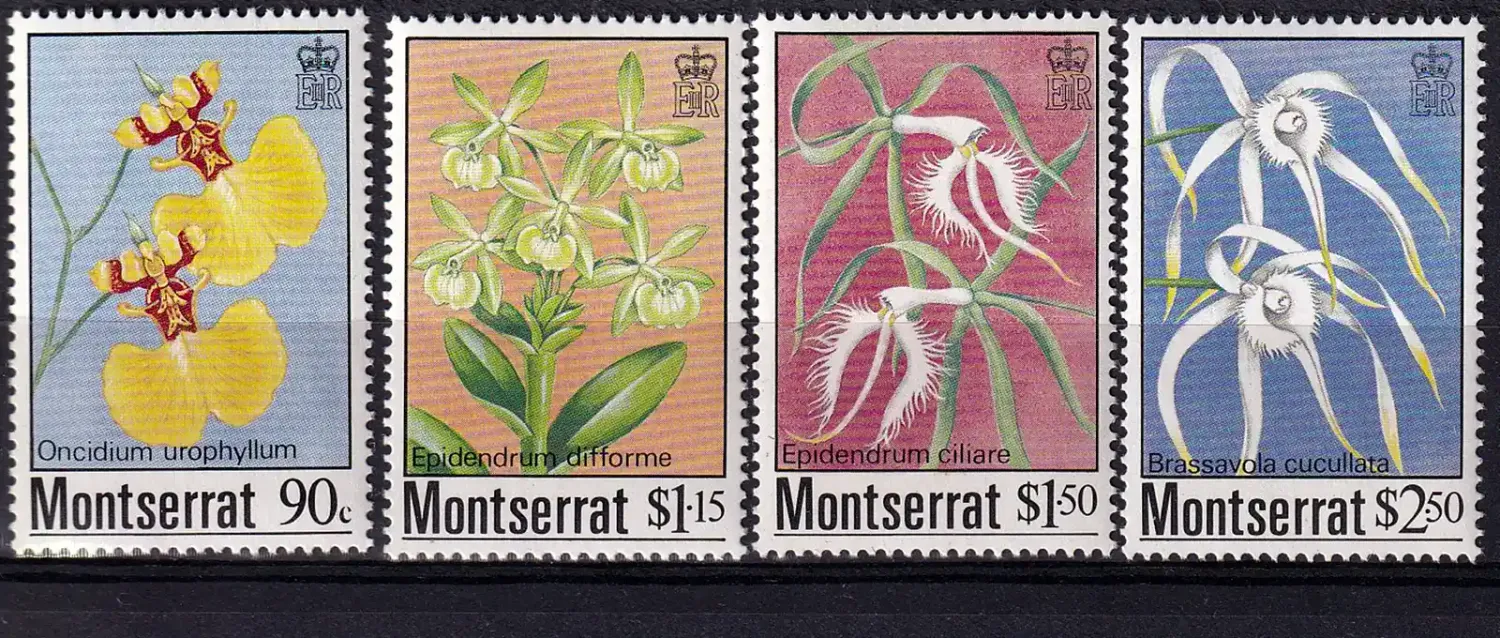 Montserrat 1985 Orchids (v4). MNH(**) Montserrat 1985 Orchids (v4). MNH(**)