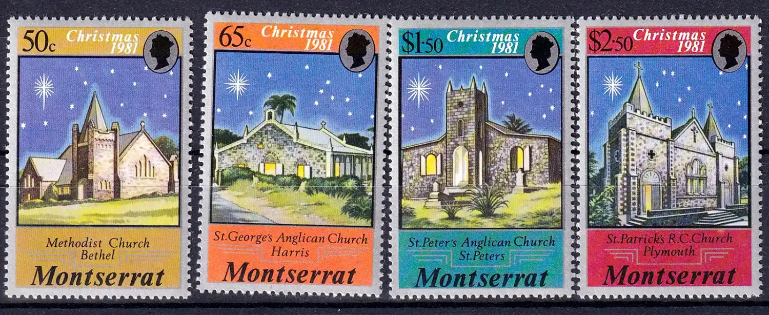 Montserrat 1981 Christmas, Churches. (v4). MNH(**) Montserrat 1981 Christmas, Churches. (v4). MNH(**)