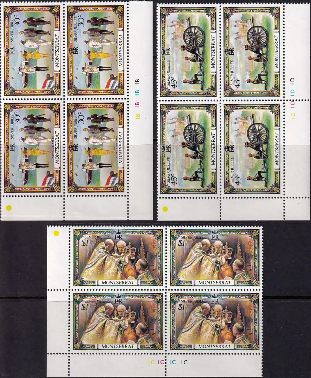 Montserrat 1977 The 25th Anniv of the Reign of Queen Elizabeth II (C/Blocks). MNH(**)