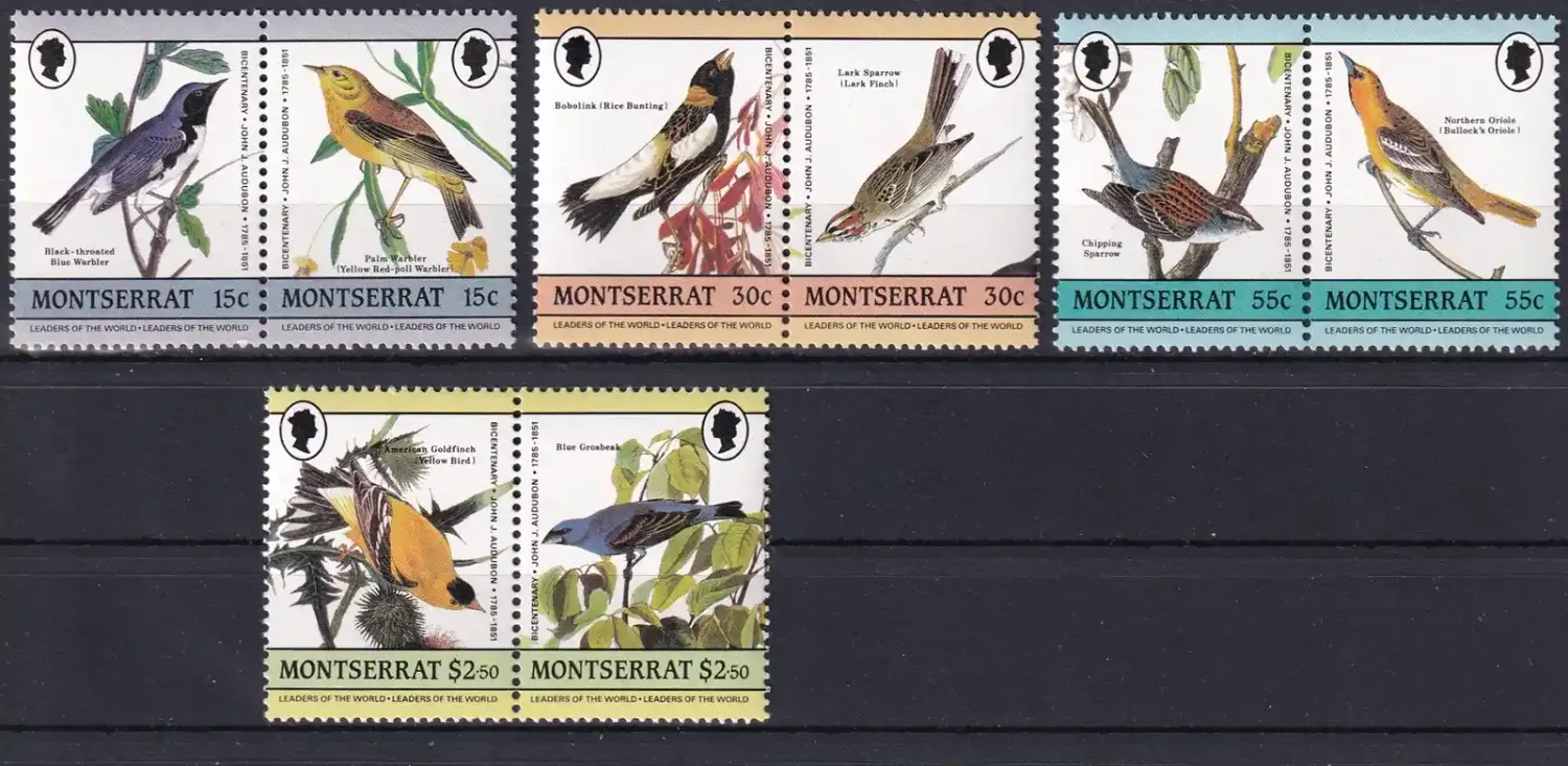 Montserrat 1985 Birds - The 200th Anniv of the Birth of John James Audubon (v8). MNH(**) Montserrat 1985 Birds - The 200th Anniv of the Birth of John James Audubon (v8). MNH(**)