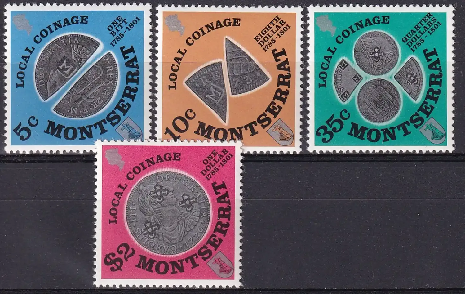 Montserrat 1975 Local Coinage (4v). MNH(**) Montserrat 1975 Local Coinage (4v). MNH(**)