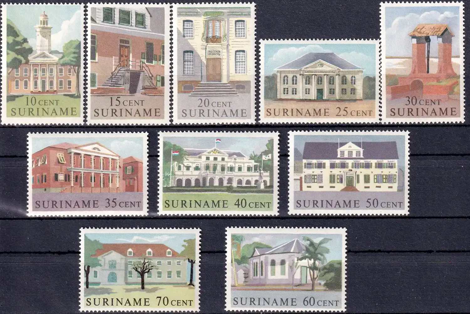 Suriname 1961 Buildings. MNH(**)