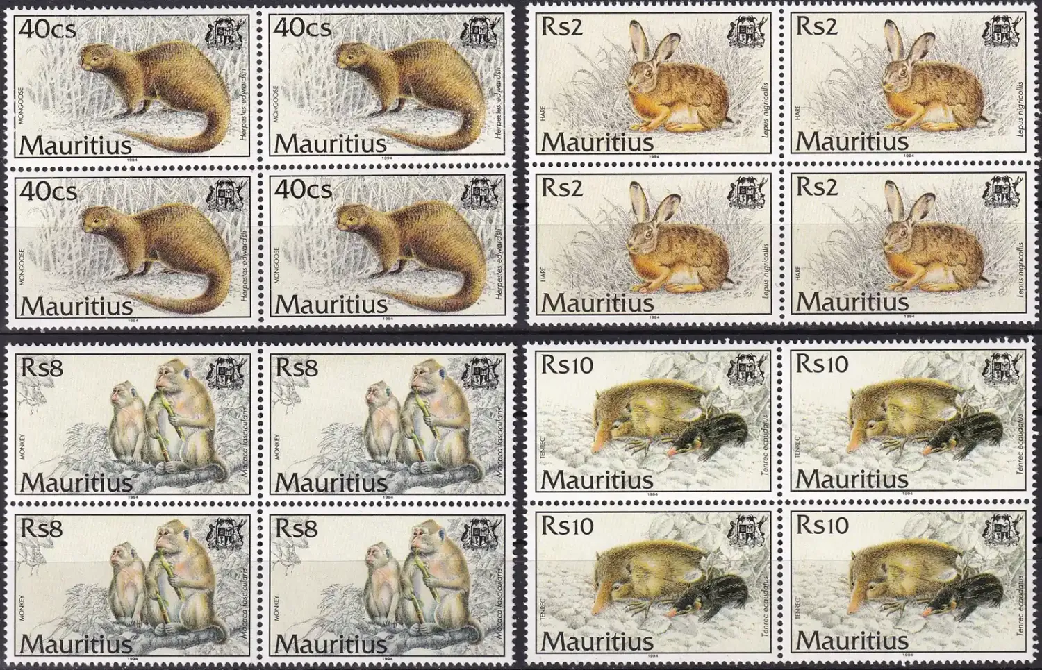 Mauritius 1994 Mammals (Blocks). MNH(**)