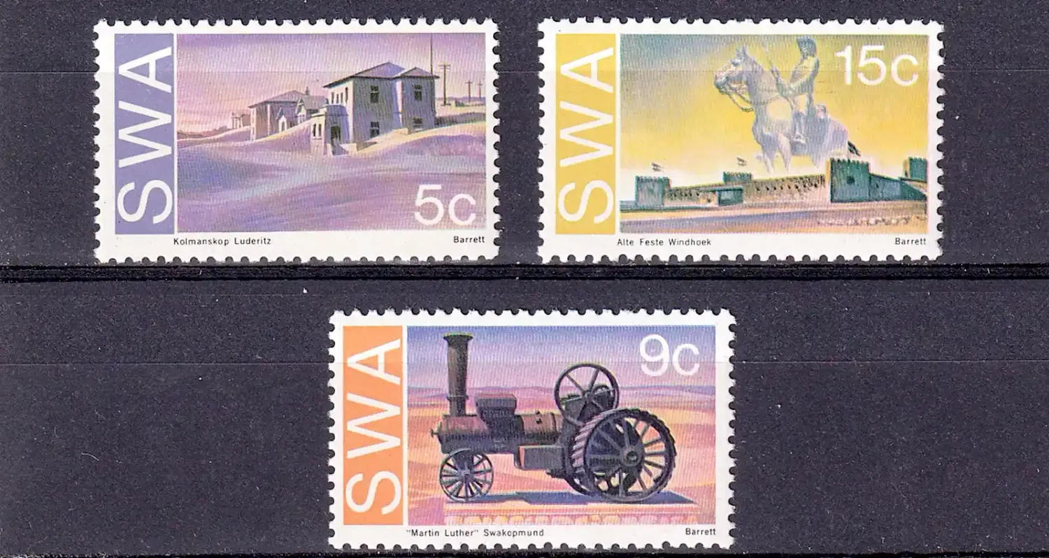 South West Africa 1975 Historic Memorials from German Colonial Times (3v). MNH(**) South West Africa 1975 Historic Memorials from German Colonial Times (3v). MNH(**)