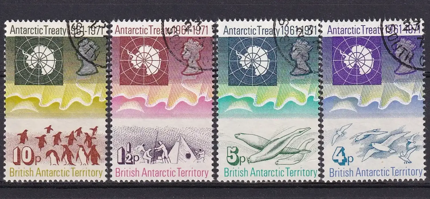 British Antarctic: 1971 Antarctic Treaty Anniversary. CTO NNH(**) British Antarctic: 1971 Antarctic Treaty Anniversary. CTO NNH(**)