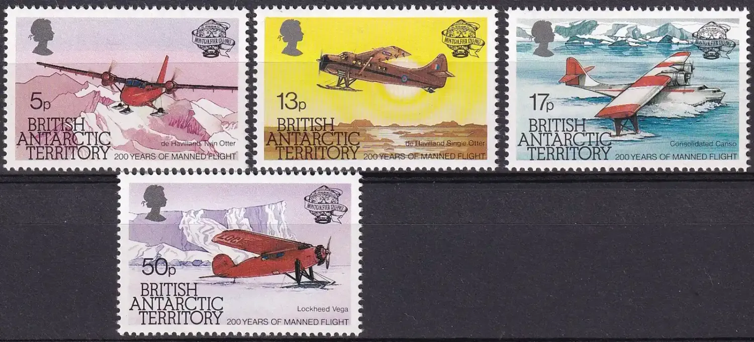 British Antarctic: 1984 Manned Flight. MNH(**) British Antarctic: 1984 Manned Flight. MNH(**)