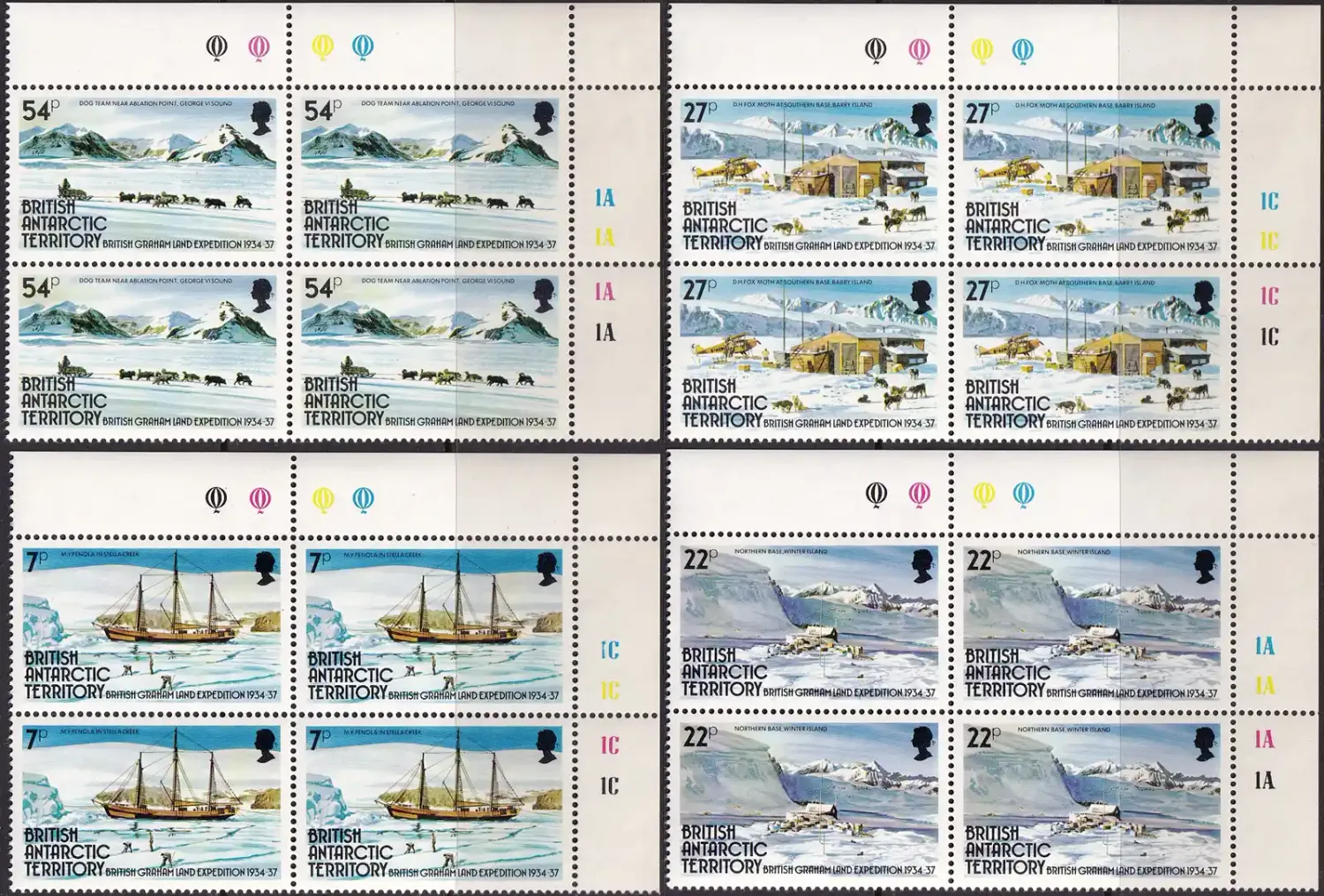 British Antarctic: 1985 Graham Land Expedition (C/Blocks). MNH(**)