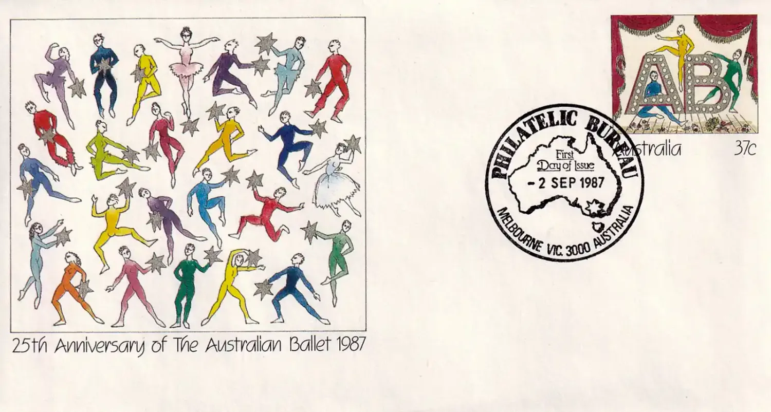 Australia 1987 25th Anniv Ballet, FDC Australia 1987 25th Anniv Ballet, FDC