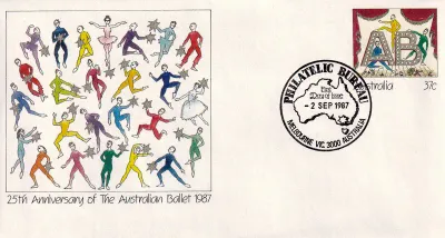 Australia 1987 25th Anniv Ballet, FDC Australia 1987 25th Anniv Ballet, FDC
