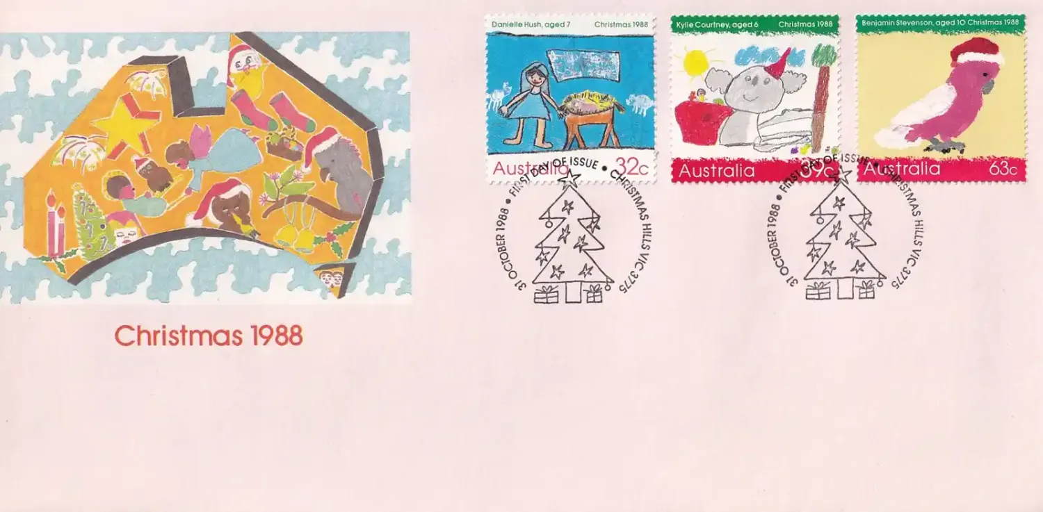Australia 1988 Christmas FDC Australia 1988 Christmas FDC