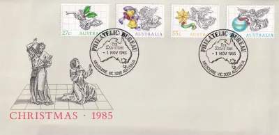 Australia 1985 Christmas, FDC Australia 1985 Christmas, FDC