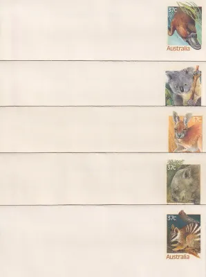 Australia 1987 Animals of Australia, set of 5 unserviced. FDC Australia 1987 Animals of Australia, set of 5 unserviced. FDC