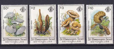 Seychelles (Zil Elwannyen Sesel) 1985 Mushrooms (4v), MNH(**)