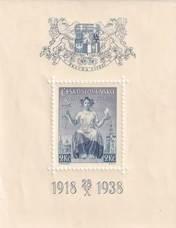 Czechoslovakia 1938 The 20th Anniv of the Republic (ss/v). MNH(**) Czechoslovakia 1938 The 20th Anniv of the Republic (ss/v). MNH(**)