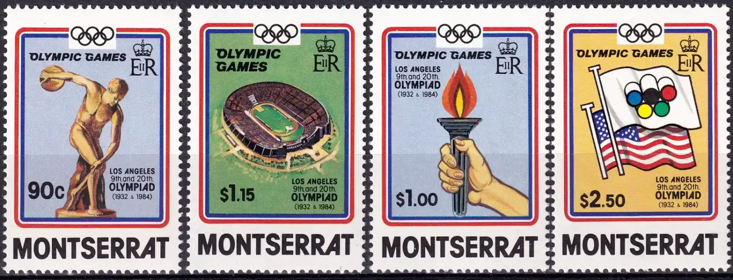 Montserrat 1984 Olympic Games - Los Angeles, USA (4v). MNH(**) Montserrat 1984 Olympic Games - Los Angeles, USA (4v). MNH(**)