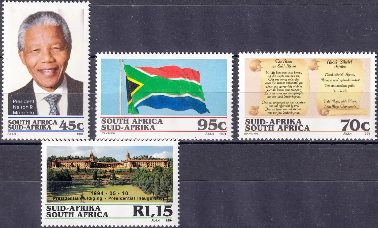 South Africa 1994 Inauguration of President Nelson Mandela (4v)-MNH(**)