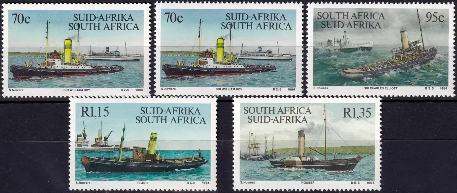 South Africa 1994 Tugboats, Ships (5v). MNH(**) South Africa 1994 Tugboats, Ships (5v). MNH(**)