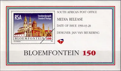 South Africa 1996 The 150th Anniv of City of Bloemfontein. Media Sheet MNH(**)