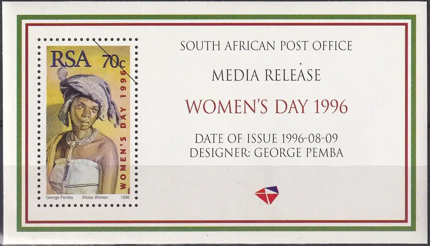 South Africa 1996 National Women's Day. Media Sheet MNH(**) South Africa 1996 National Women's Day. Media Sheet MNH(**)