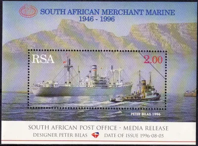South Africa 1996 The 50th Anniv of South African Merchant Marine. Media Sheet MNH(**) South Africa 1996 The 50th Anniv of South African Merchant Marine. Media Sheet MNH(**)