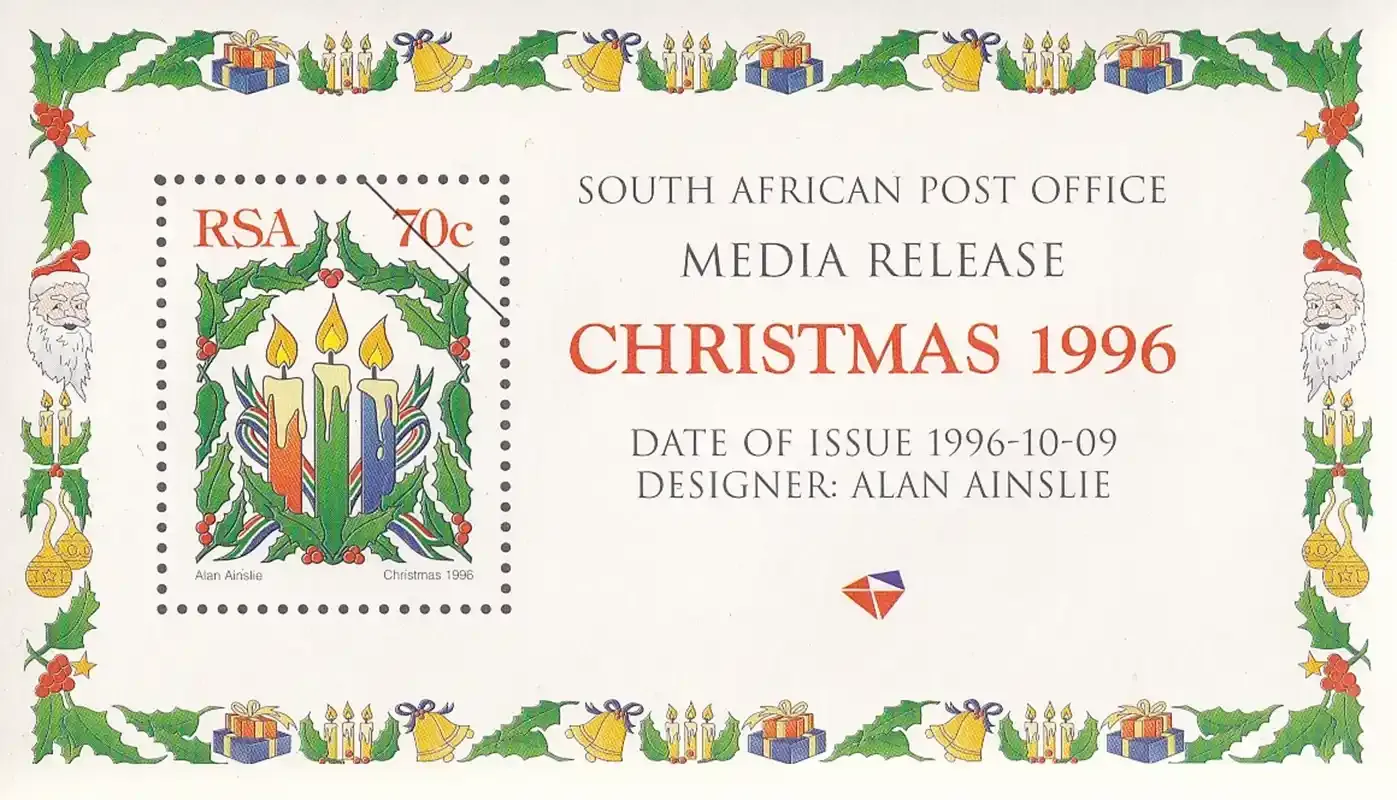 South Africa 1996 Christmas. Media Sheet MNH(**)