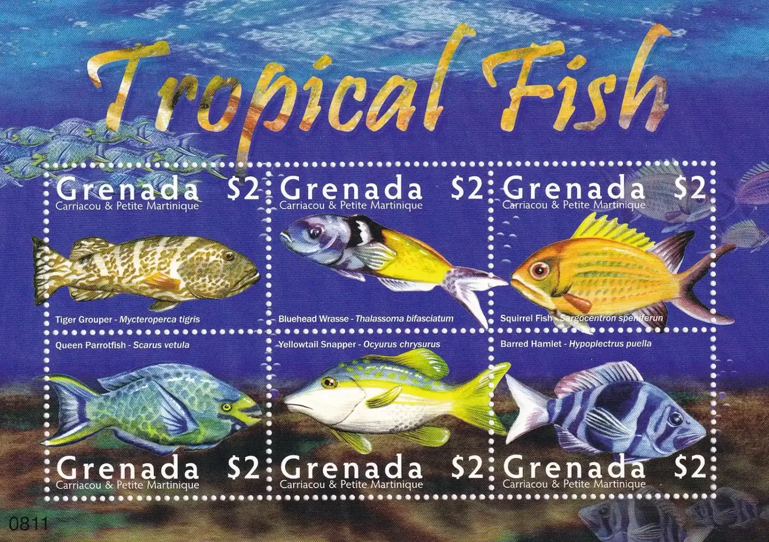 Grenada Grenadines 2009 Tropical Fish (ss/6v). MNH(**) Grenada Grenadines 2009 Tropical Fish (ss/6v). MNH(**)