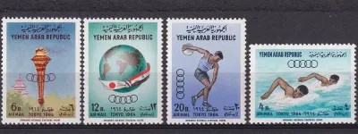North Yemen 1964 Airmail - Olympic Games - Tokyo, Japan MNH(**) North Yemen 1964 Airmail - Olympic Games - Tokyo, Japan MNH(**)
