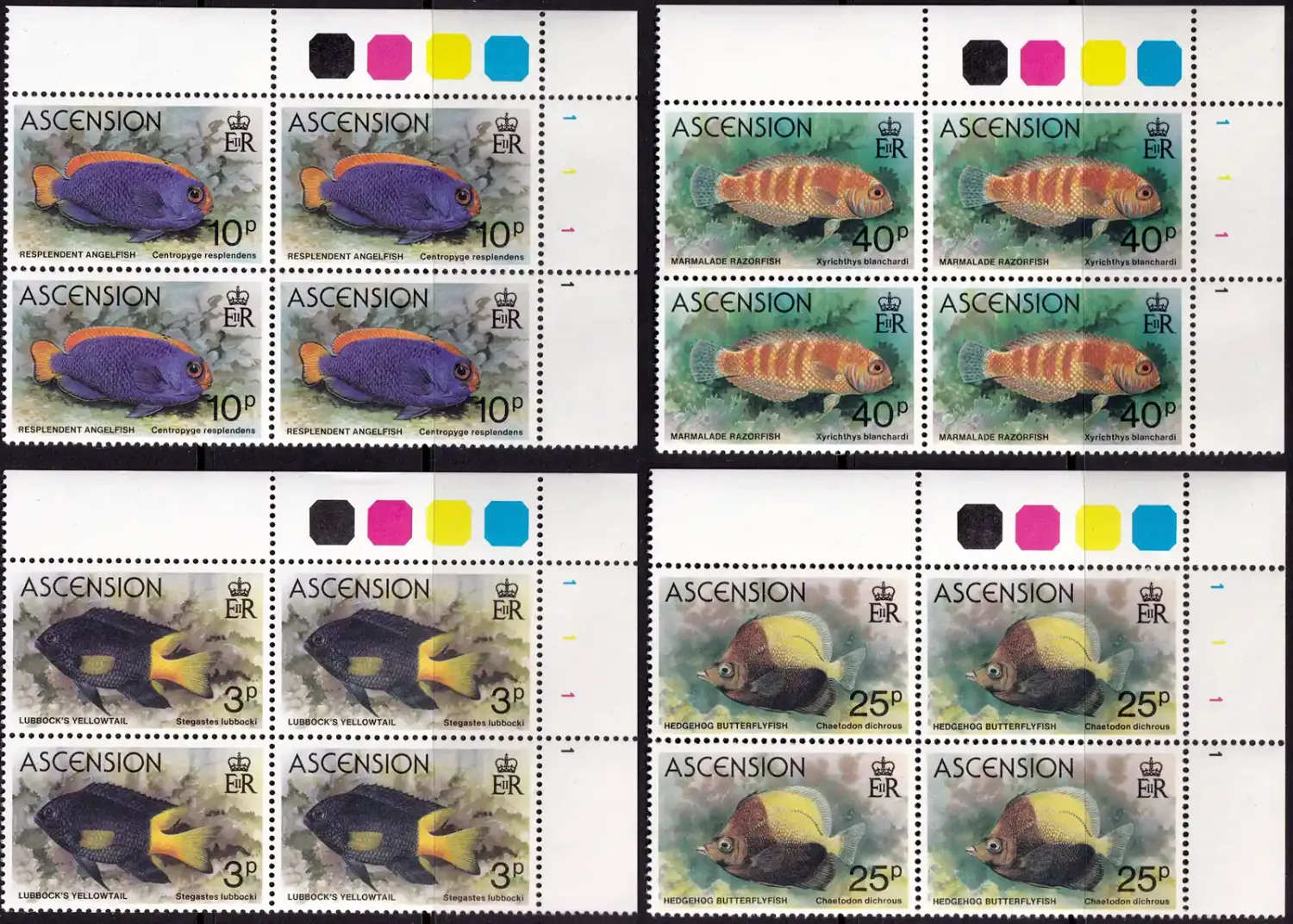 Ascension 1980 Fish (C/Blocks). MNH(**)